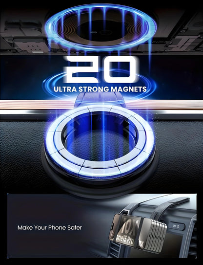 Magnetic Car Phone Holder GPS Holder Auto Dashboard Mount for Phone Thickened Aluminum Alloy an Be Bent At Any Angle Accessories