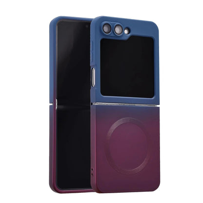 Luxury Gradient Case for Samsung Galaxy Z Flip 8 7 6 5 4 3 Soft Silicone Magnetic Charging Cover for Samsung ZFlip 6 7 8