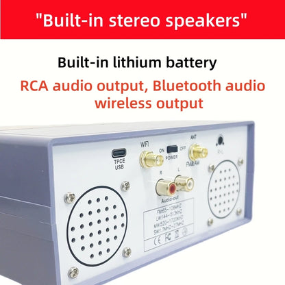 1Set Latest TEF6686 FM SW/MW/LW Full Band Radio RDS + Battery Speaker Charger Antenna FM AM Radio FM AM Radio