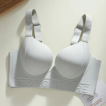 Seamless Women's Underwear, Large Size, No Steel Ring, Gathered and Adjusted, Anti-sagging Sexy Bra Push Up Bra