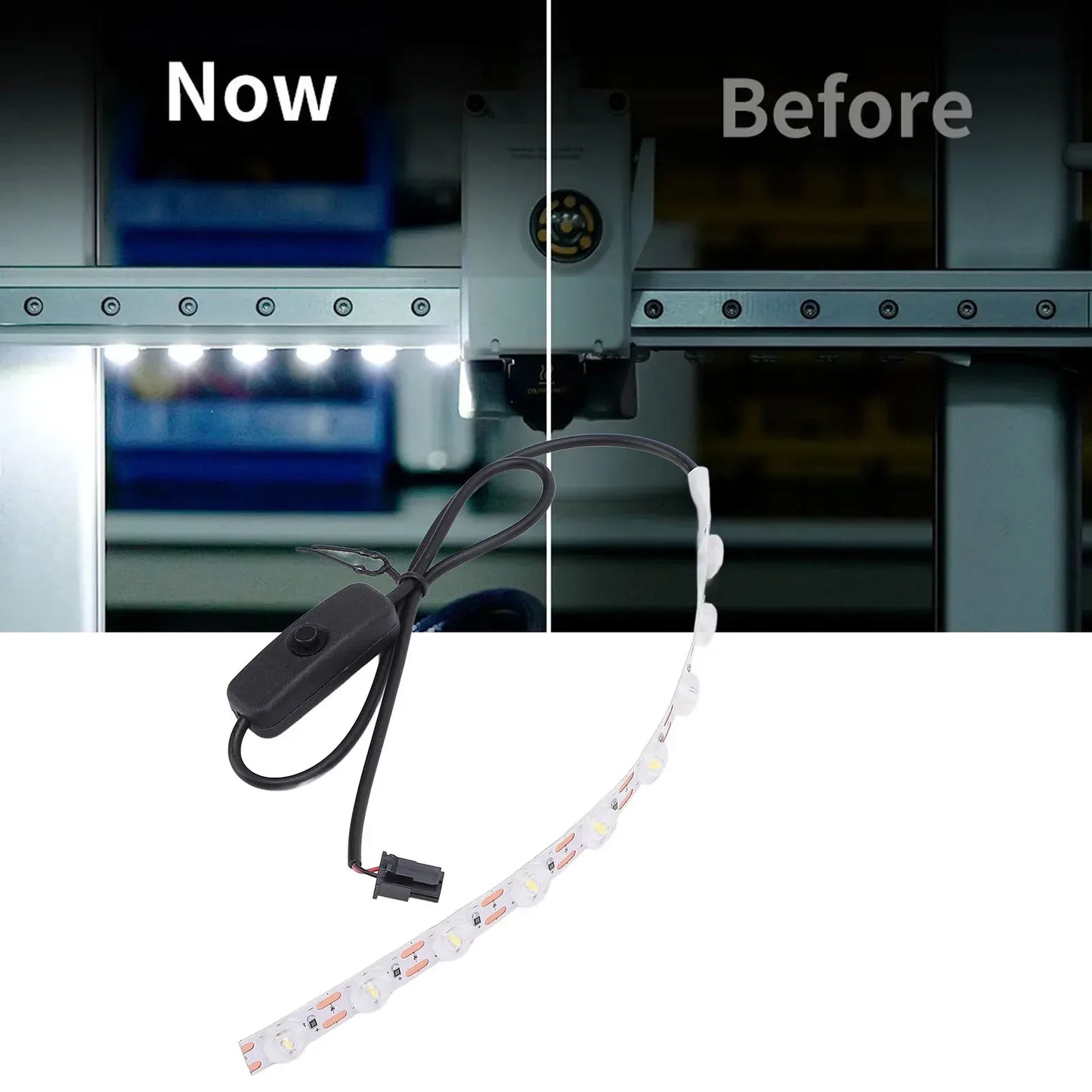 3D Printer LED Light Strip Kit 24V RA95 Fill Lamp High Brightness White Light for Bambu Lab A1 Mini