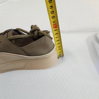 Koznoy 3.5cm Cow Genuine Leather Women Flats Fall Vulcanize Chunky Sneaker Loafer High Brand Platform Slippers Autumn Shoes