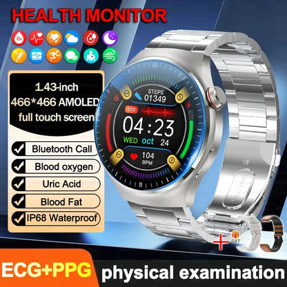 2026New For Man Smartwatches Outdoor Sport Smart Watch Men 1.43“ HD AMOLED Screen ECG physical examination BT5.0 Call smartwatc