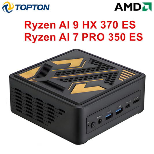Topton Gaming Mini PC OCuLink AMD Ryzen AI 9 HX 370 ES AI 7 PRO 350 ES USB4 2x2.5G LAN 2xNVMe Desktop Computer Windows 11 WiFi6E by PDG ibma
