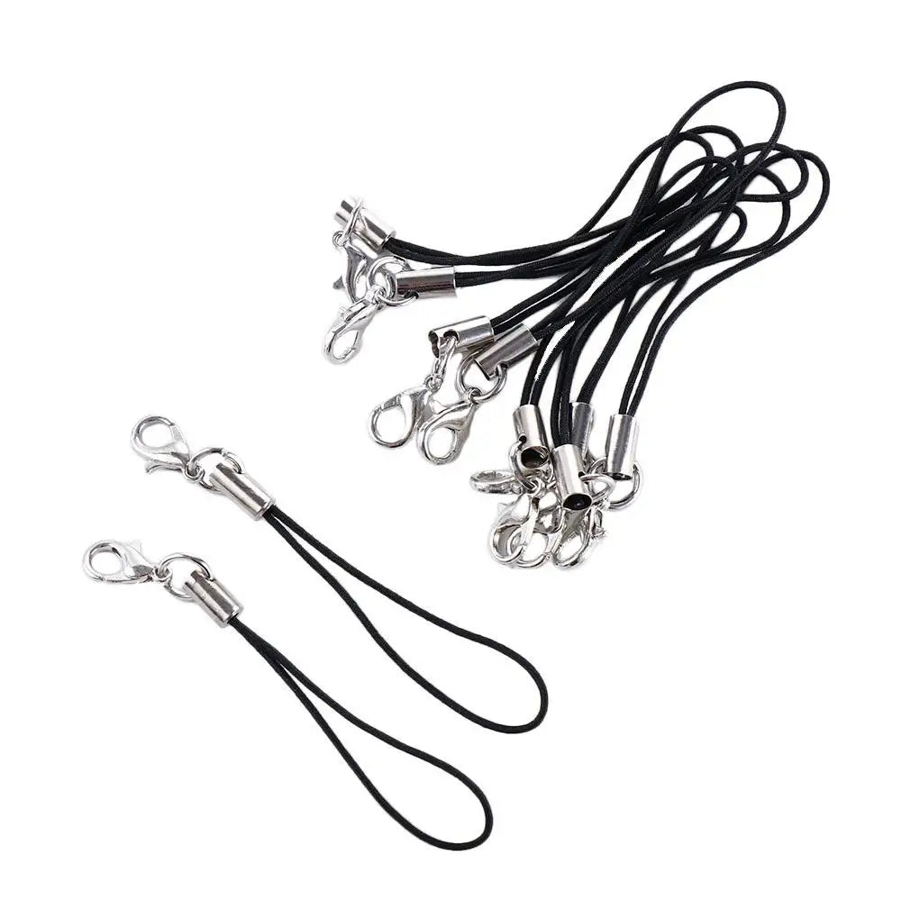 10Pcs Phone Hanger Clips Key Holder Bag Key Ring DYM Phone Lanyard String Phone Lanyard Lobster Clasp Rope Lanyard Lariat Cords