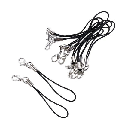 10Pcs Phone Hanger Clips Key Holder Bag Key Ring DYM Phone Lanyard String Phone Lanyard Lobster Clasp Rope Lanyard Lariat Cords