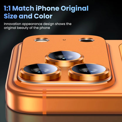 NNBILI 2pcs For iPhone 17 Pro 17 Pro Max Camera Lens Protector Bubble-Free Anti-fall Scratch-Resistant Easy Installation Orange