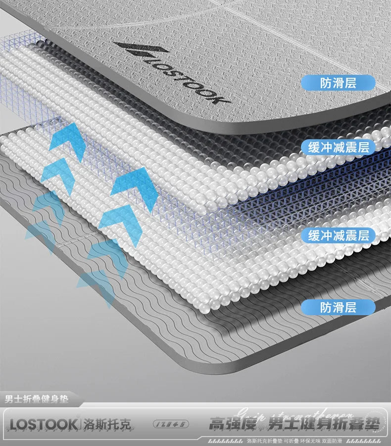 Foldable and Convenient Yoga Mat, Anti Slip, Thickened and Widened Fitness Mat, Home Outdoor Fitness, Beauty and Sports Mat