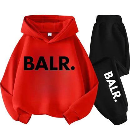 Autumn Warm New York Letter Cool Graphic Print Children Long Sleeve Hoodie +pant Suit 2pcs Set Sweatshirt Boy Girl Kid Sportwear