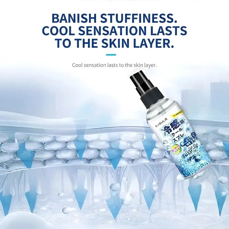 Cooling spray gentle and non-irritating for summer outdoor sports fitness student military training and preven