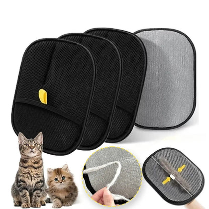 2pcs Cat Grooming Gloves Electrostatic Pet Hair Removal Brush for Cleaning Sofa Carpet clothes Double-sided Pet Hair Remover