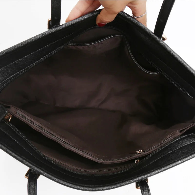 Women Large Capacity Bucket Tote Bag Shoulder Handbag Mommy Bag Work Travel Casual Purse
