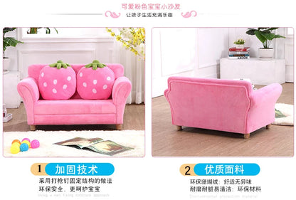 Children's Sofa Cute Cartoon Fabric Strawberry Sofa Modern Tatami Combination Baby Sofa