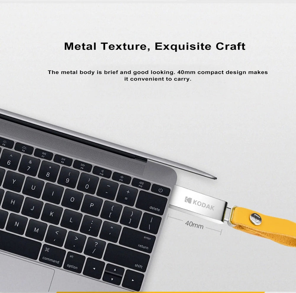KODAK USB 2.0 Flash Drive 128GB 64GB 32GB Pen Drive Waterproof Mini Memory Stick Leather Metal U Disk