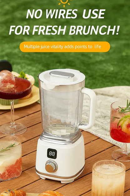 Portable Blender Cup 600ML Mini Juicer Mixer/3000mAh USB Rechargeable/10-Blade Powerful Motor For Smoothies/Vegetables
