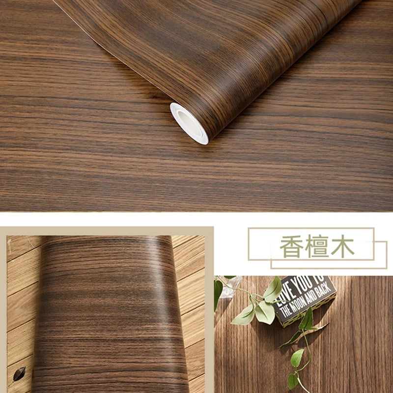 PVC Waterproof Self Adhesive Wallpaper Wall in Rolls Furniture Cabinets Vinyl Decorative Film Wood Grain Stickers For Home Decor