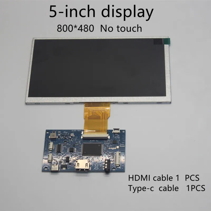 5 Inch TFT LCD Display Module 800*480 RGB IPS 40Pin High definition display with touch