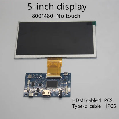 5 Inch TFT LCD Display Module 800*480 RGB IPS 40Pin High definition display with touch