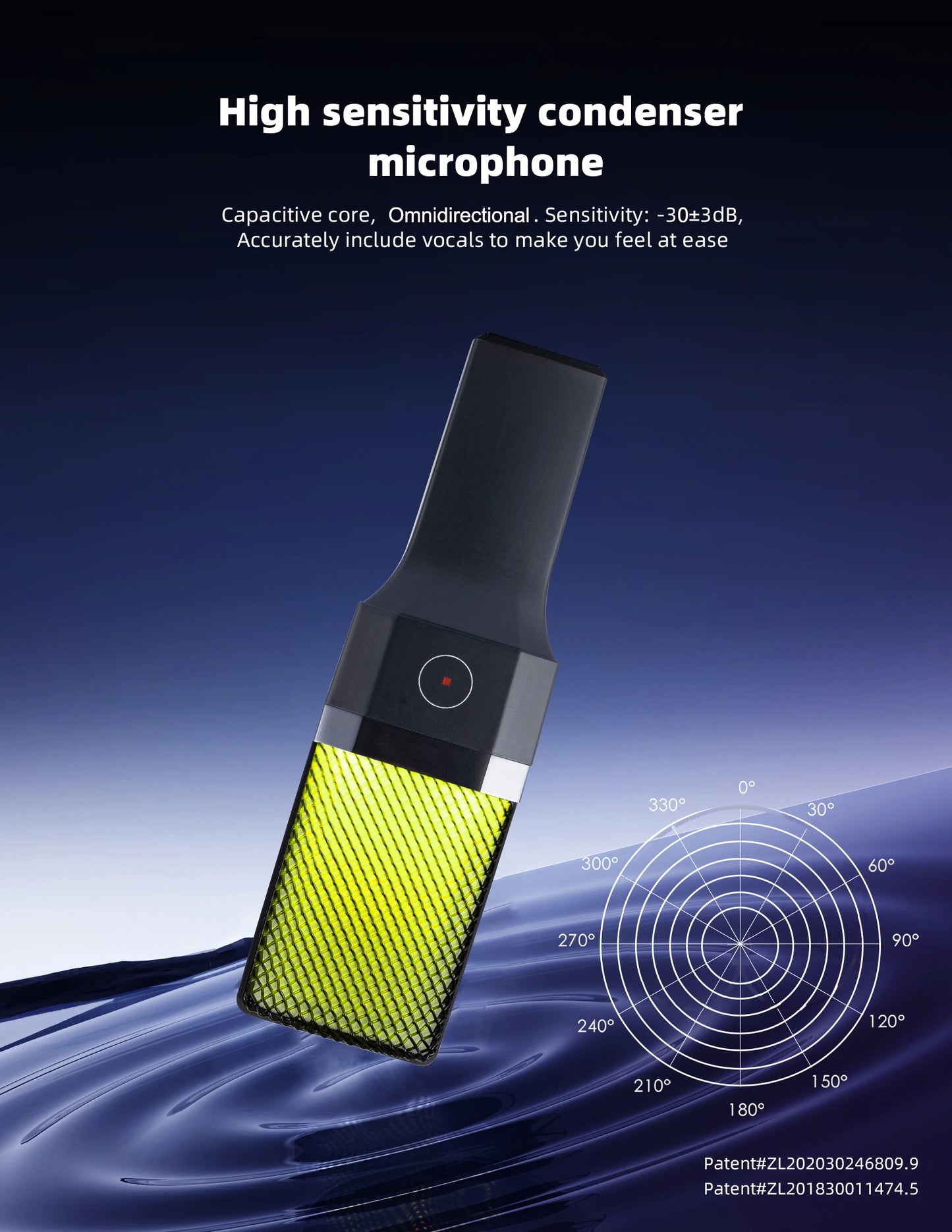 Professional Microphone Condenser Gaming Mic PC Laptop Computer USB Wired Streaming Studio Podcast Mike Kit Gamer RGB PC Karaoke