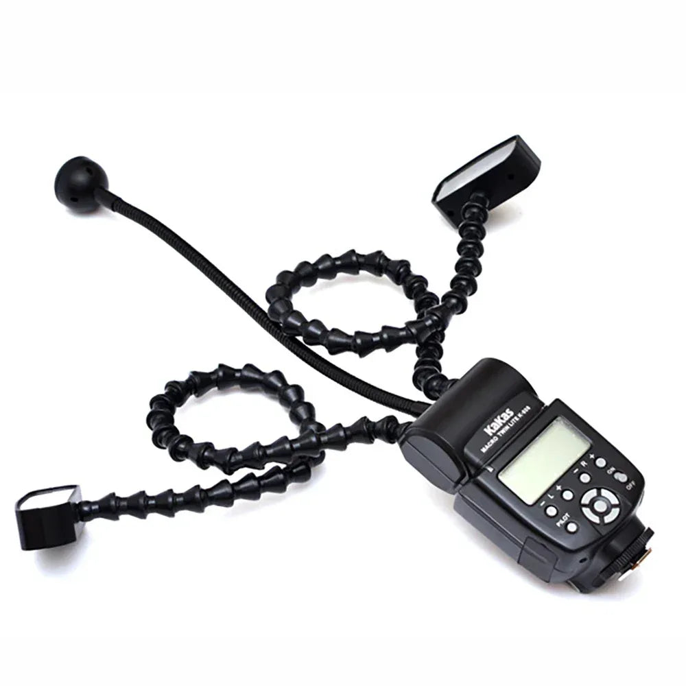 K808 Camera Flash Macro Light Flexible Macro LED Speedlight with Dual Flash Light Universal Flash for DSLR Sony Nikon Canon