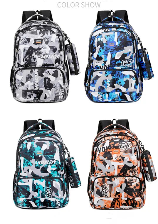 Camouflage printed school backpacks for teenage boys and girls Men's large capacity backpack computer bag student schoo bags