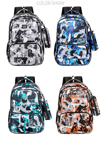 Camouflage printed school backpacks for teenage boys and girls Men's large capacity backpack computer bag student schoo bags
