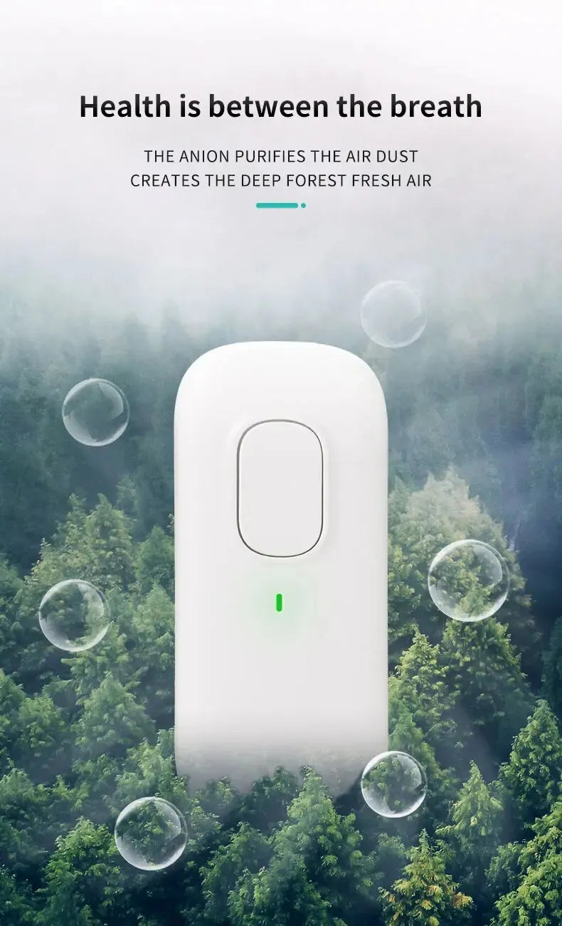 Mini Anion Purifier, Plug-in Air Purifier with Negative Ion Generator Odor Remove for Home, Toilte, Bedrooms, Bathrooms and Pet