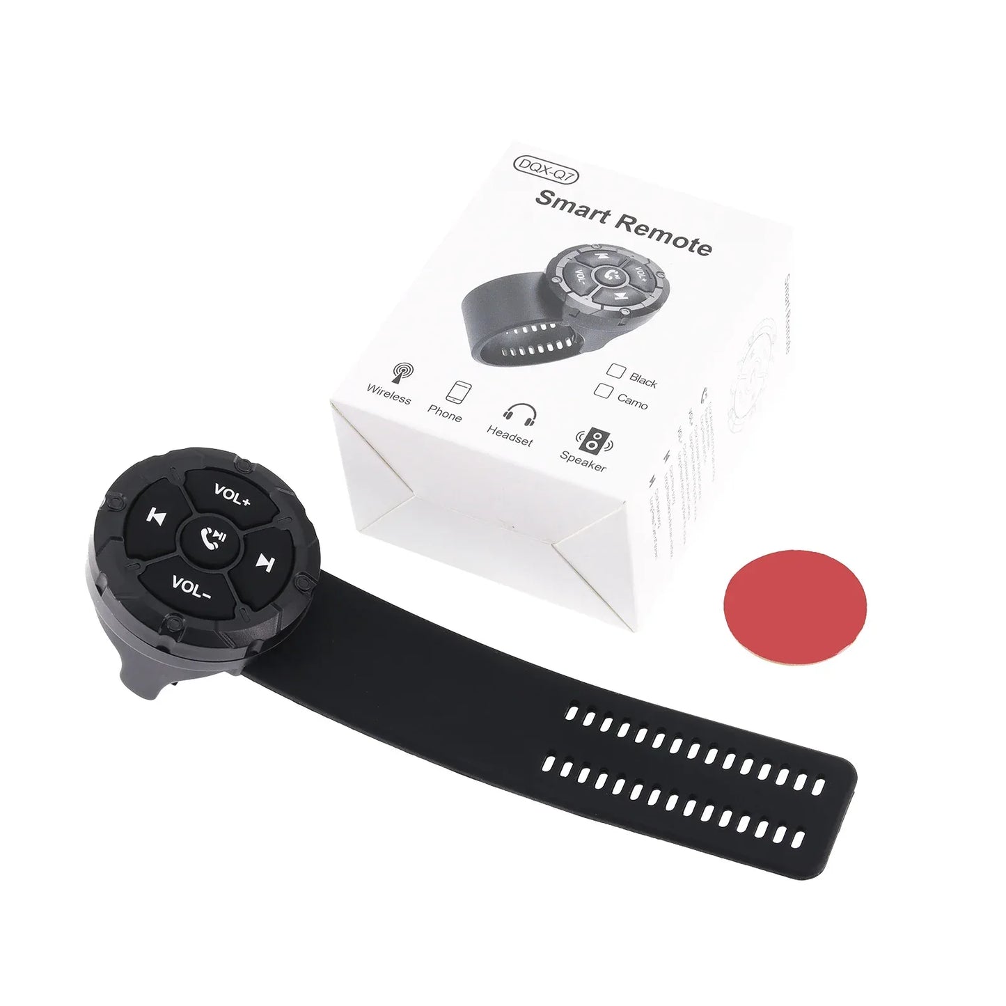 5 Keys Smart Remote Controller Wireless Bluetooth-compatible Media Button Psychedelic/Black Colors Car Motorcycle bike Control
