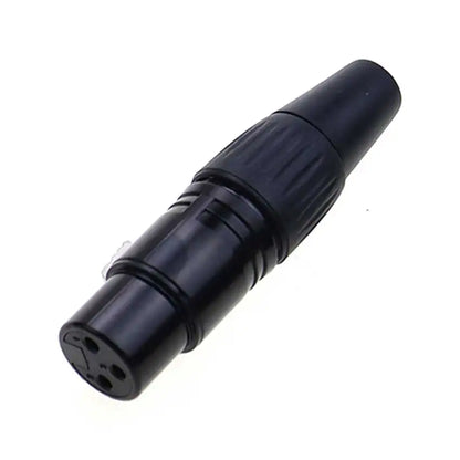 JCD XLR 3pin Male Female Panel Audio Microphone Mixer Plug Jack Connector YS145 YS146 Male Female 3 Core XLR Metal Socket