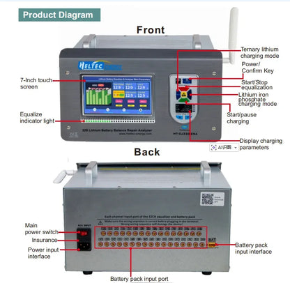 Heltec 2s-24s 32S battery automatic equalizer 4A7A Electric vehicle/Car Battery voltage balance 32s WIFI 25A Repair equipment