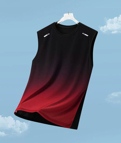 Summer Marathon Quick Dry Vest Men's Fitness Lightweight Breathable Ice Vest Men Running Moisture-Absorbent Mesh Sports Vest