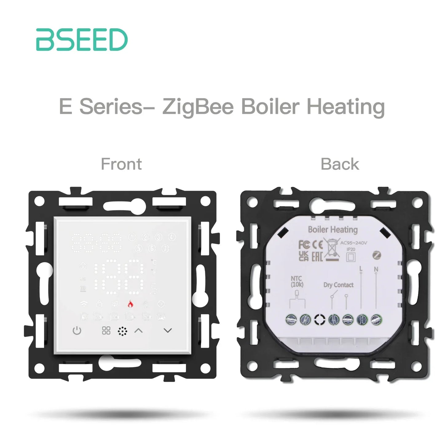 BSEED Zigbee Thermostat Modules Room Temperature Controller of Water/Electric Floor Heating Gas Boiler Tuya APP Work with Alex