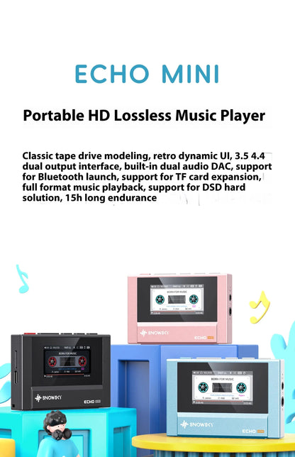 NEW Fiio Snowsky Echo Min Mp3 Walkman Pure Music Wireless Bluetooth Mp3 Lightweight Multi Format Playback Music noise reduction