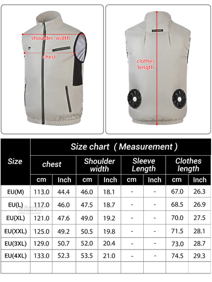 2026 Must-have Fan Vest Wearable Cooling vest Air-conditioned Clothes Breathable for Daily Commute Hiking Fishing Camping