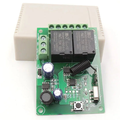 433Mhz RF Remote Control Circuit Universal Wireless Switch DC 5V 12V 24V 2CH rf Relay Receiver and Keyfob Transmitter for Garage