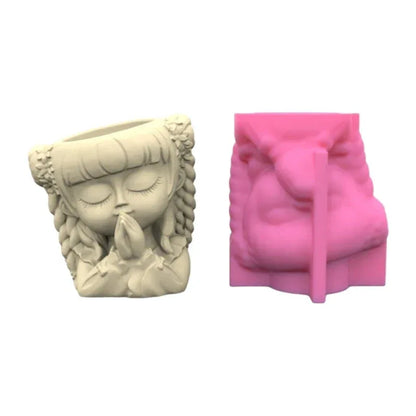 21 Types Nonstick Girls Pen Holder Mold Flower Pot Silicone Mold DIY Crafts Ornament Tool DIY Succulent Planter Mold