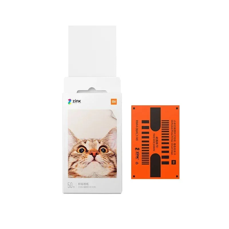 Original Xiaomi 3-inch ZINK Pocket Paper Self-adhesive Photo Print Sheets For Xiaomi Mini Pocket Photo Printer/Pocket Printer 1S
