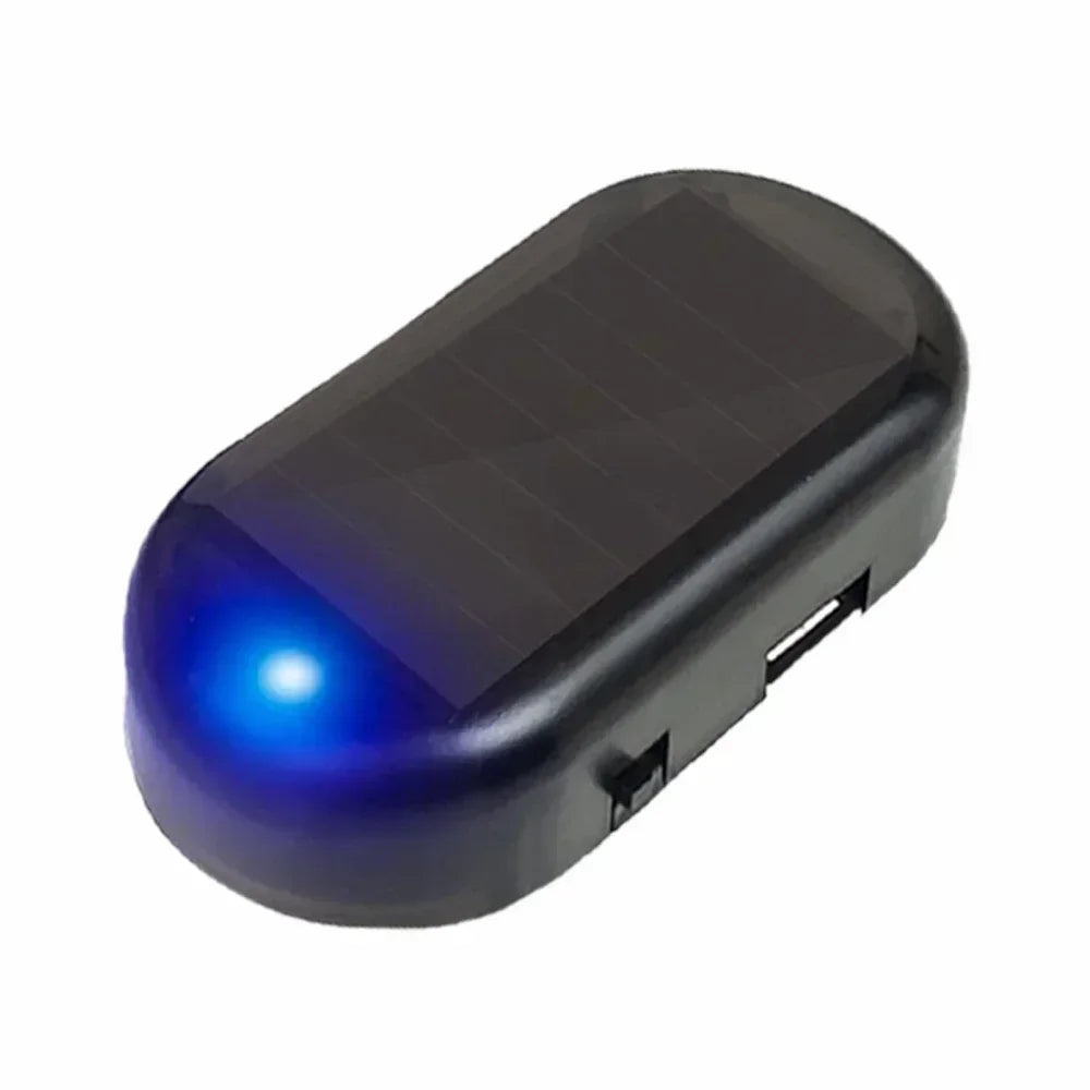 1Pcs Car Fake Security Light Solar Powered Simulated Dummy Alarm Wireless Warning Anti Theft Caution Lamp LED Flashing Imitation
