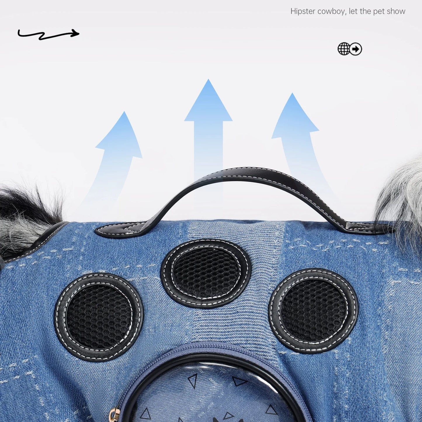 Pet Backpack for Dogs Breathable Pet Harness for Small Medium Large Dogs Portable Cycling Dog Carrier