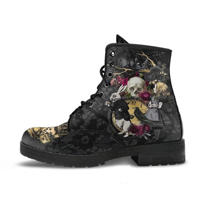 2022 Skull Flower Print High-Top Sneakers Women Boot Autumn Winter Fashion Woman Ankle Boots Adult Botas Mujer Plus Size 43
