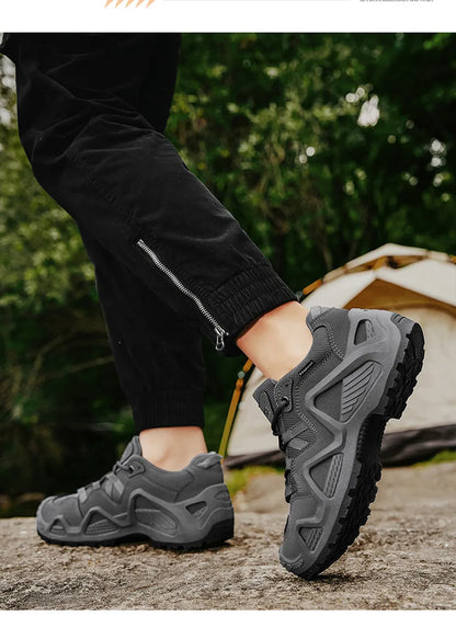 Men Sneakers 2025 Autumn New Outdoor Hiking Shoes Retro Platform Non-slip Casual Sneakers Lace-up Climbing Shoes Sports Shoes
