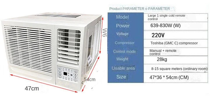 Compressor Window Machine Window Air Conditioner Single Cold Cooling and Heating 1P 2P Mobile Air Conditioner All-in-One Machine