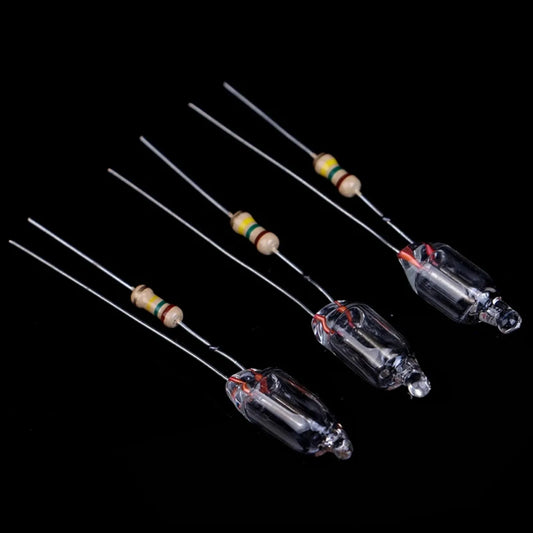 20PCS Neon Indicator Lamps With Resistance Connected To 220V 4mm 5mm 6mm Neon Glow Lamp Mains Indicator-Red Light by PDG ibma