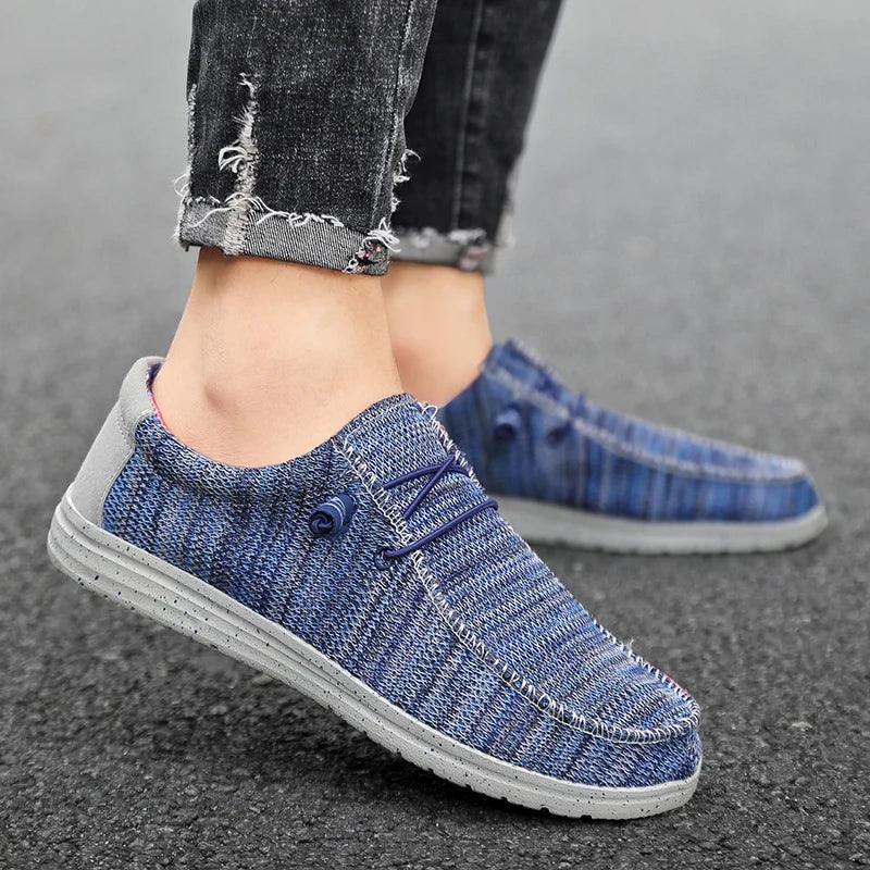Men 2025 New Leisure Sneakers Spring Summer Breathable Lightweight Outdoor Canvas Shoes Large Size Men's Shoes Walking Loafers