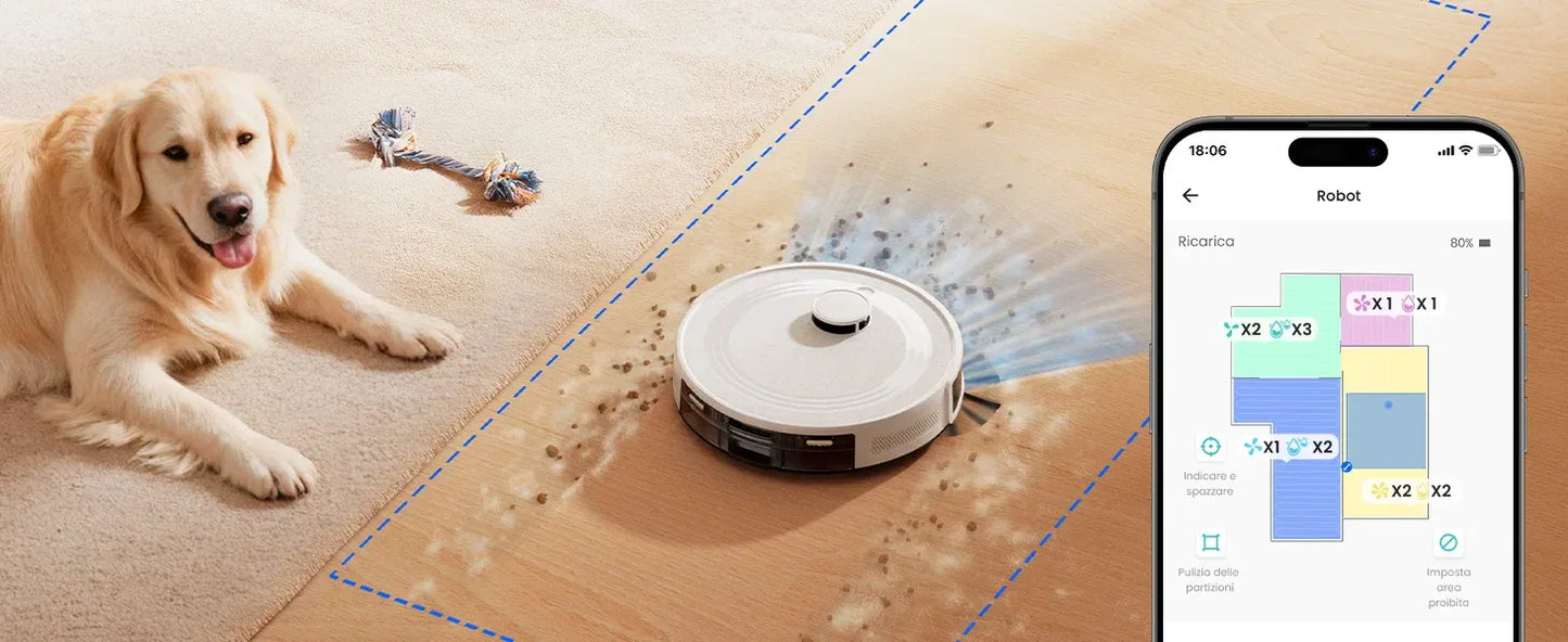 LEFANT M2L Plus Robot Vacuum Cleaner with Mapping, 6000Pa Suction, Emptying Station, Automatic Washing and Drying, DTOF Laser