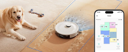 LEFANT M2L Plus Robot Vacuum Cleaner with Mapping, 6000Pa Suction, Emptying Station, Automatic Washing and Drying, DTOF Laser