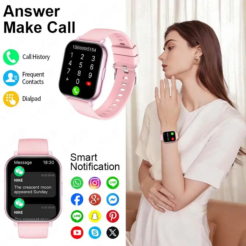 LIGE 2026 New Health Monitor 1.83" HD Screen Fitness SmartWatch Call Reminder Bluetooth Call Waterproof Smart watch Men Women