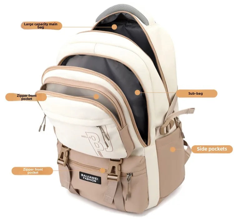 Teen Girls Backpacks for School 8-12 Years Students Casual Fashion Travel Backpacks Portability College Backpack for Women Bag