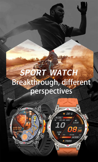 2025 New Professional GPS Sports Smart Watch Outdoor RIDE Run GPS track Swim Watchs Compass Altimeter 5ATM Sports Bracelets Men