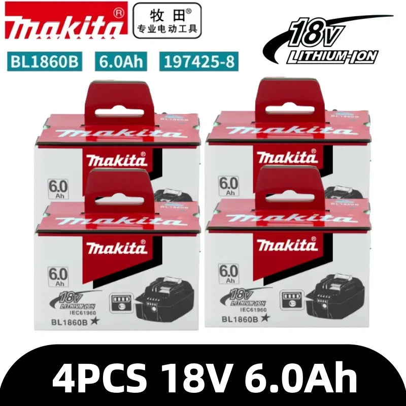 Genuine 6AH makita BL1860 6ah Battery Power Tools Li-ion Replacement LXT BL1850 BL1840 for 18V Screwdriver with BMS 18v battery